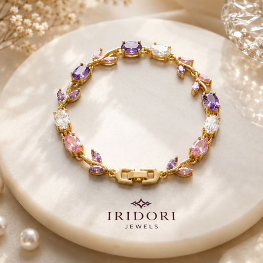 ( New Arrival ) Luxe Bracelet with Bigger & Brighter Stones - 18k Gold Plated