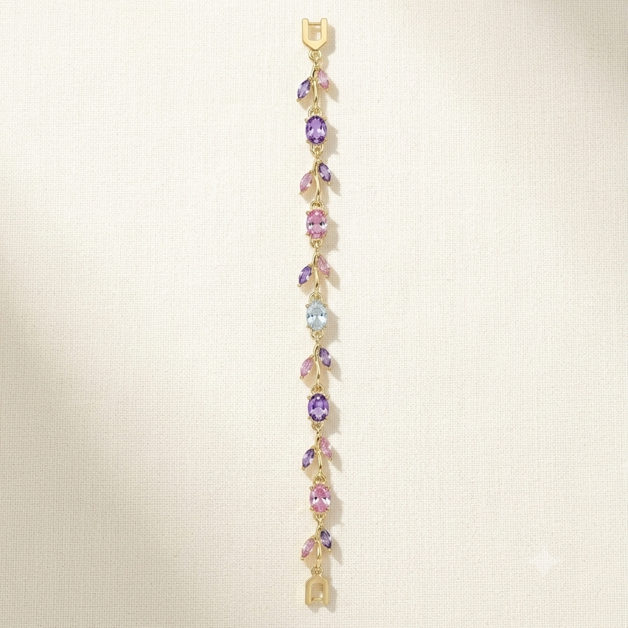 ( New Arrival ) Luxe Bracelet with Bigger & Brighter Stones - 18k Gold Plated