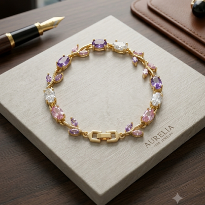 ( New Arrival ) Luxe Bracelet with Bigger & Brighter Stones - 18k Gold Plated