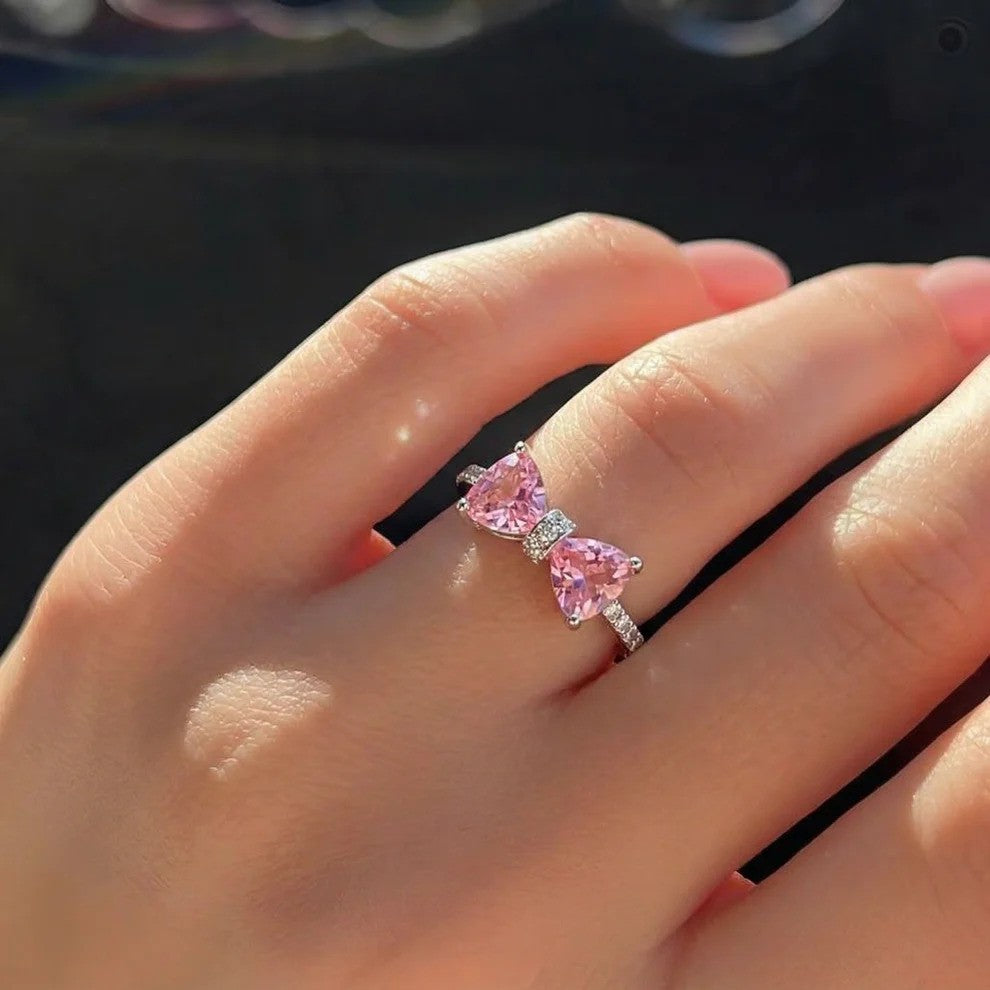 Pink Bow Ring