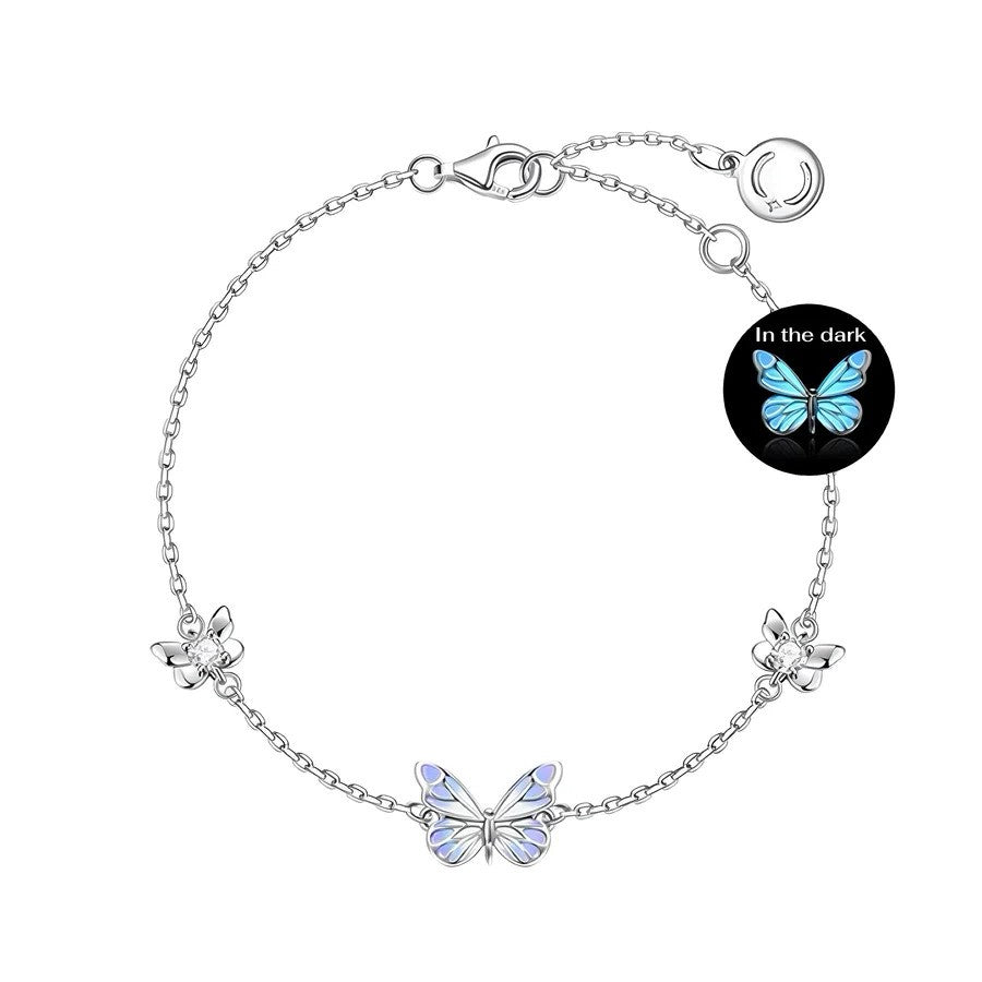 Luminous Dream Blue Butterfly Bracelet
