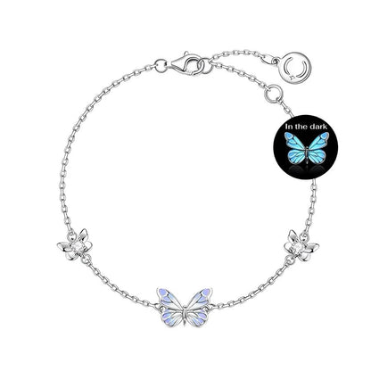 Luminous Dream Blue Butterfly Bracelet
