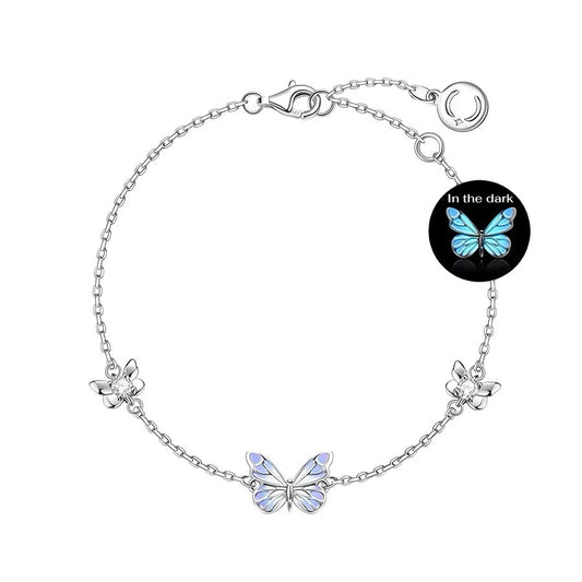 Luminous Dream Blue Butterfly Bracelet